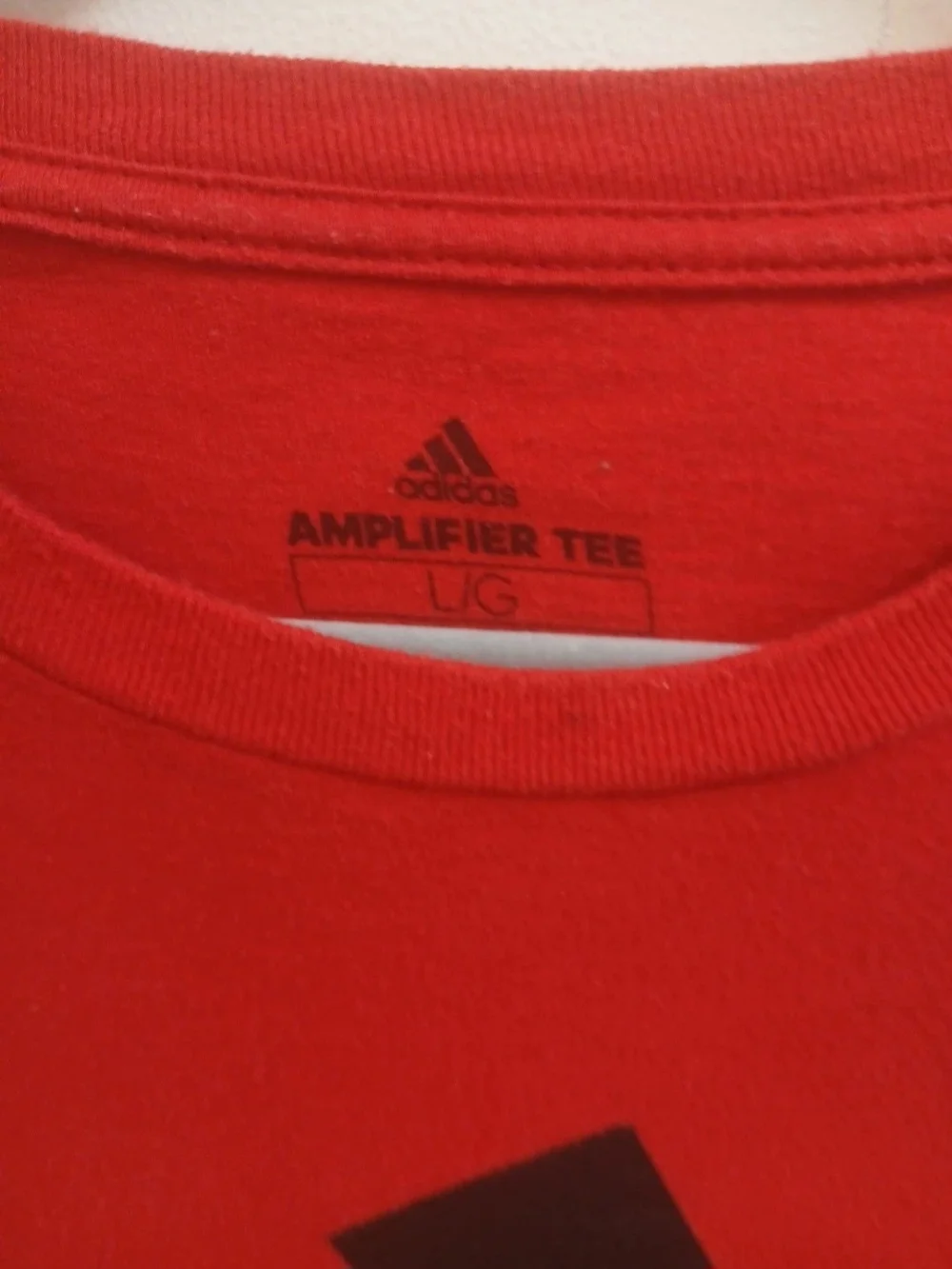 adidas Red Short-Sleeve Tee with Black Logo #161
